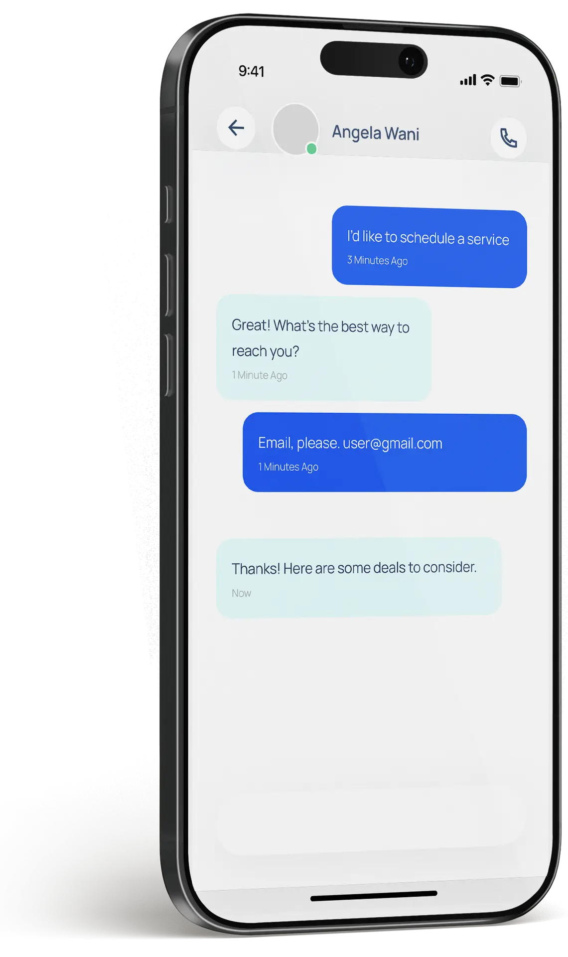Home services operator reviewing leads and ROI on phone