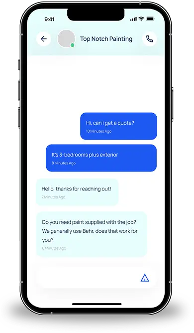 Angi lead notifications and fast follow-up on mobile phone