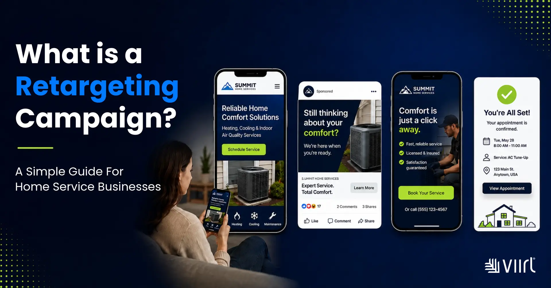 illustration showing what is a retargeting campaign for home services